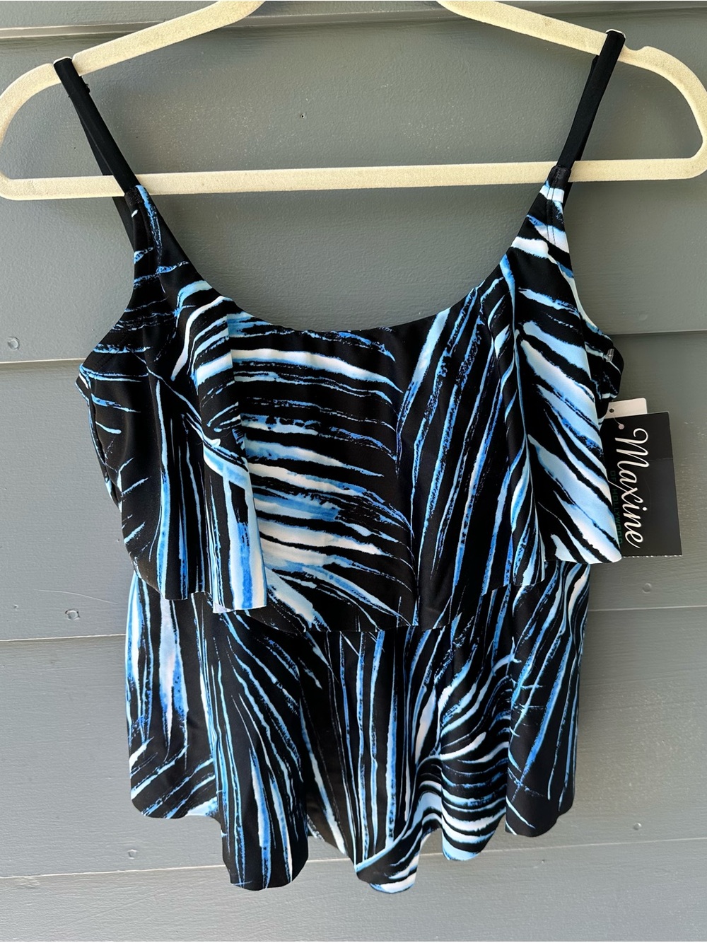 Maxine of Hollywood sz 12 tankini swim top NWT